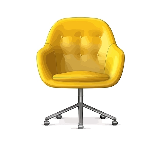 Vector realistic yellow armchair vector illustration desing