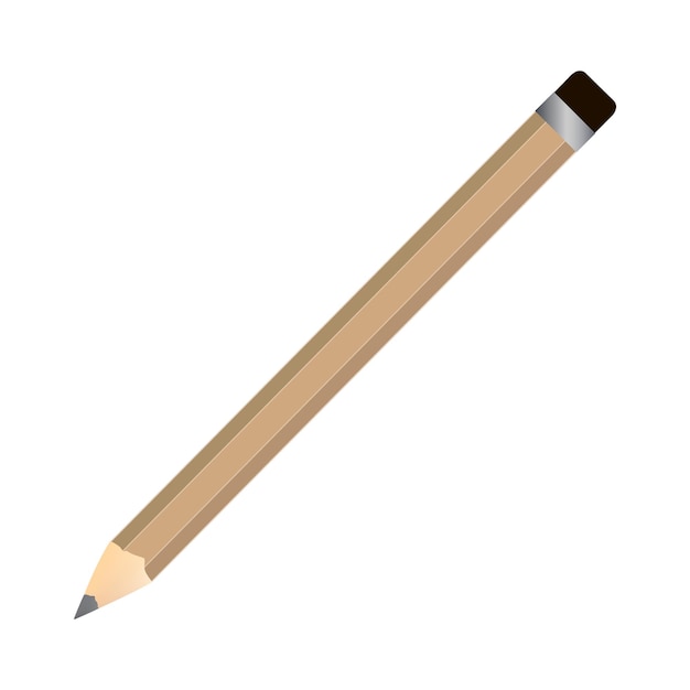 Realistic yellow pencil icon. Vector illustration. EPS10