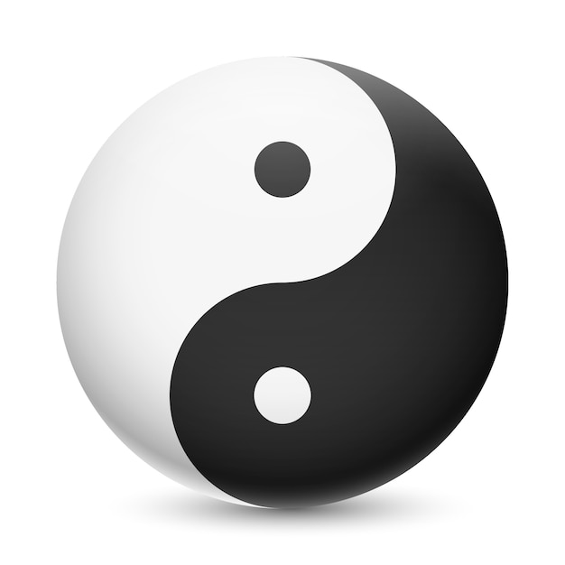 realistic Yin yang illustration