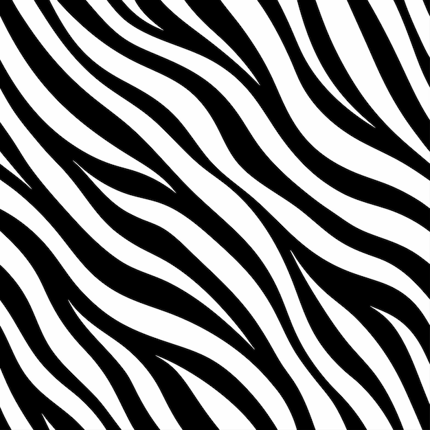 Realistic Zebra Skin Texture in Crisp Black and White Stripes