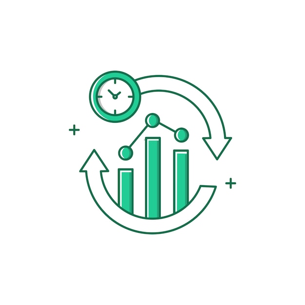 RealTime Analytics RealTime Monitoring Live Data Analysis Vector icon Design