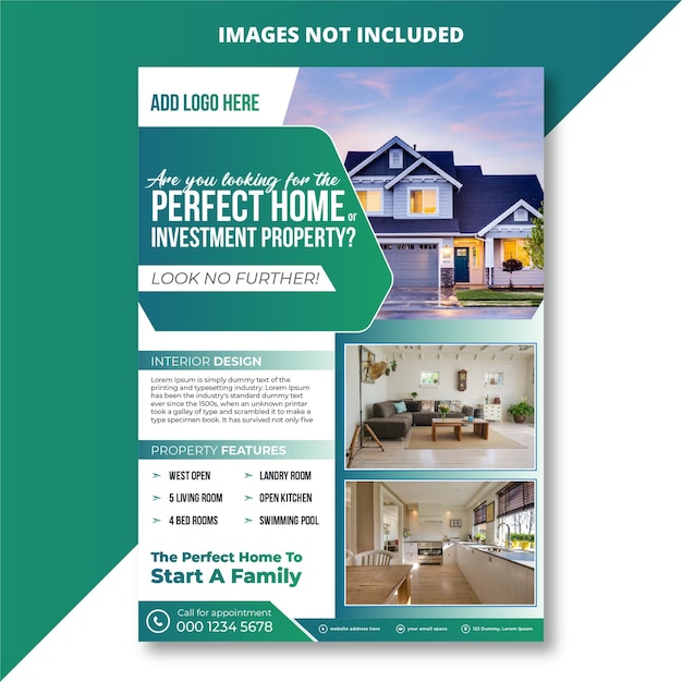 Vector realtor brochure template