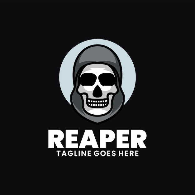 reaper illustration mascot logo design