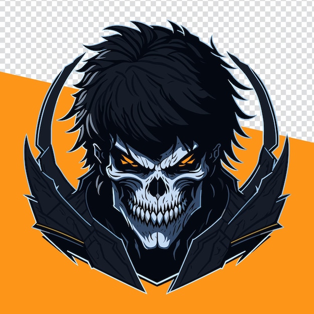 Reaper's Reign Modern Esport Mascot Logo with an Anime Twist Dominate the Battlefields