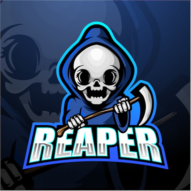 Reaper skull mascot esport illustration