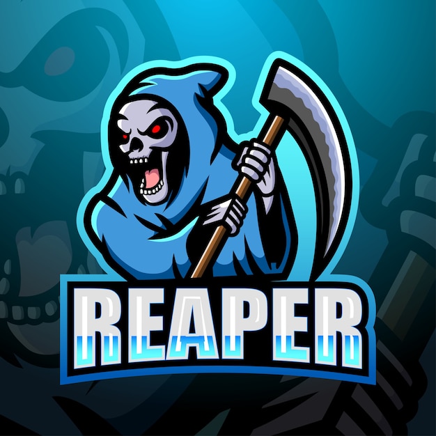 Reaper skull mascot esport illustration