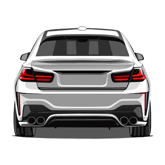 rear of the 2025 bmw 7m power mansory facelifted savage vector illustration