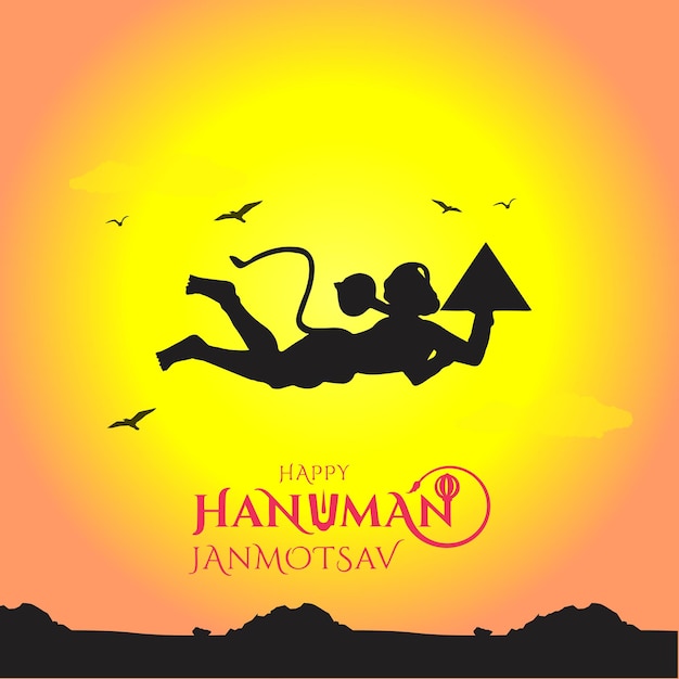 reative illustration of Hanuman janamutsav celebrates the birth of Lord Sri Hanuman