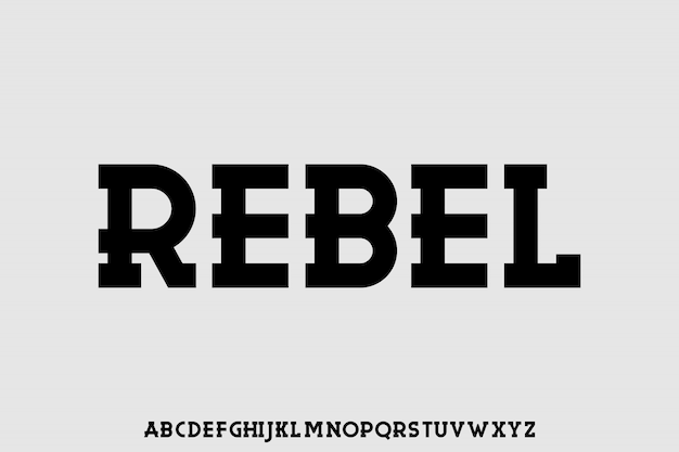 REBEL BLOCK GEOMETRIC FONT