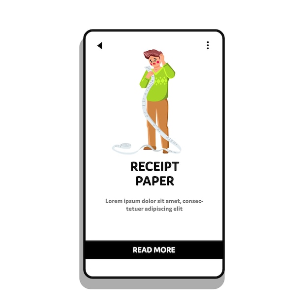 Receipt paper vector