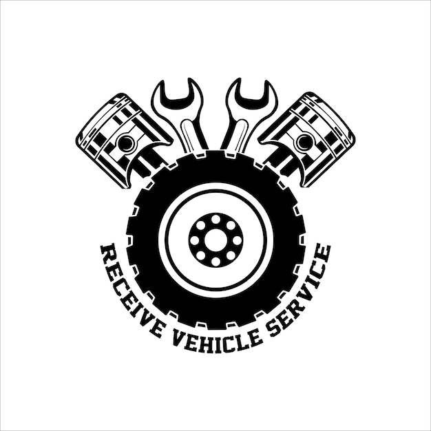 Receive vehicle service logo illustration vector design