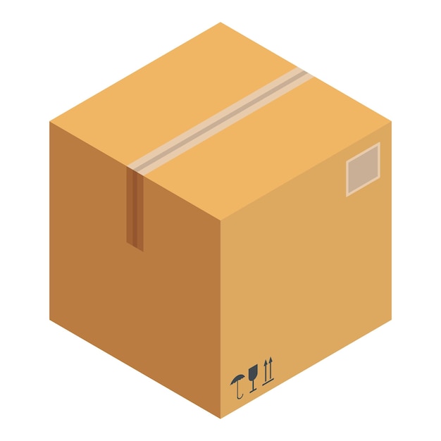 Received box icon Isometric illustration of received box vector icon for web