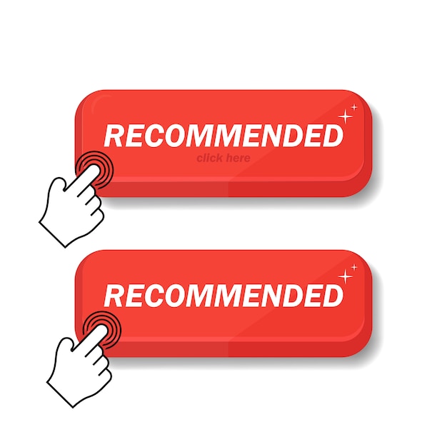 Recommended icon is red. I recommend a click for the client. I recommend the linear mark with a day's push of a finger. Sign the brand recommended. The best tag for a great brand.