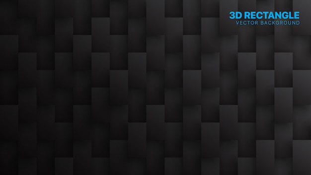 Vector rectangle blocks tech black abstract background