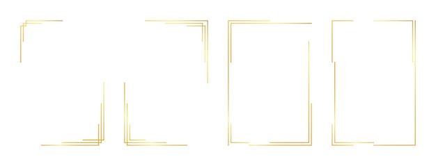 Vector rectangle gold frame