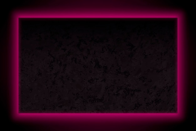 Rectangle pink neon light frame template vector