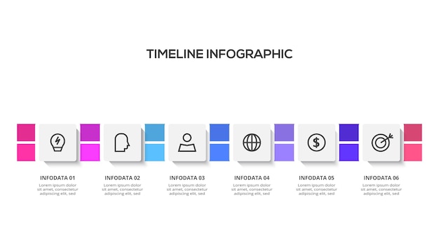 Rectangles infographic Business data visualization