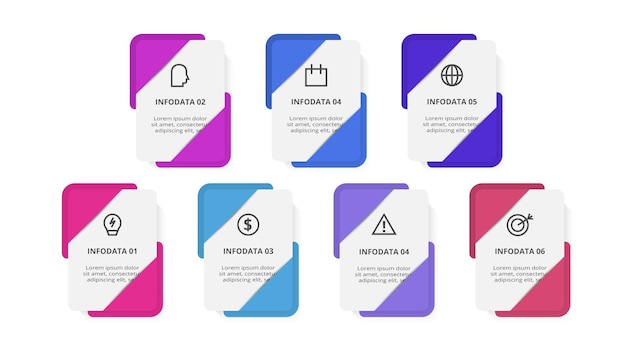 Rectangles infographic with Business data visualization