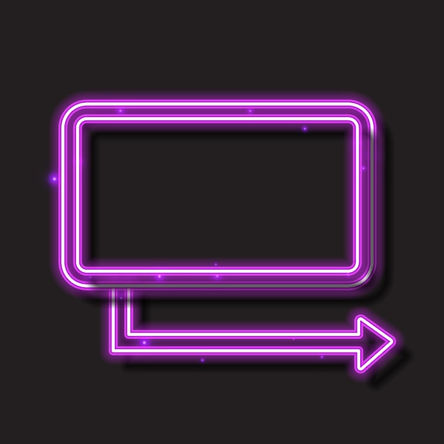 Rectangular banner design Neon design