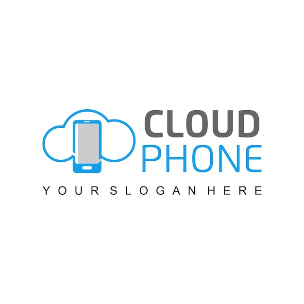 Rectangular cloud technology logo template idea