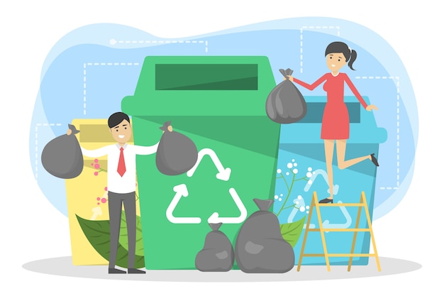 Recycle concept. Ecology and environment care. Idea of garbage