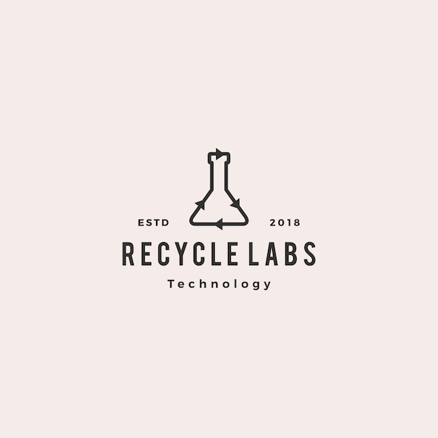 Recycle lab logo vector illustration