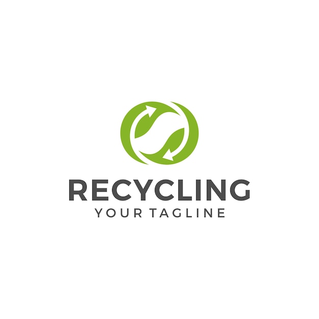 Recycle logo or icon template vector design illustration