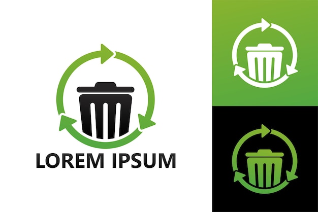 Recycle rubbish logo template design vector