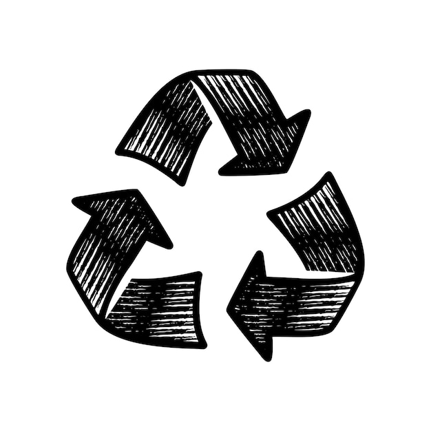 Recycle sign symbol vector illustration