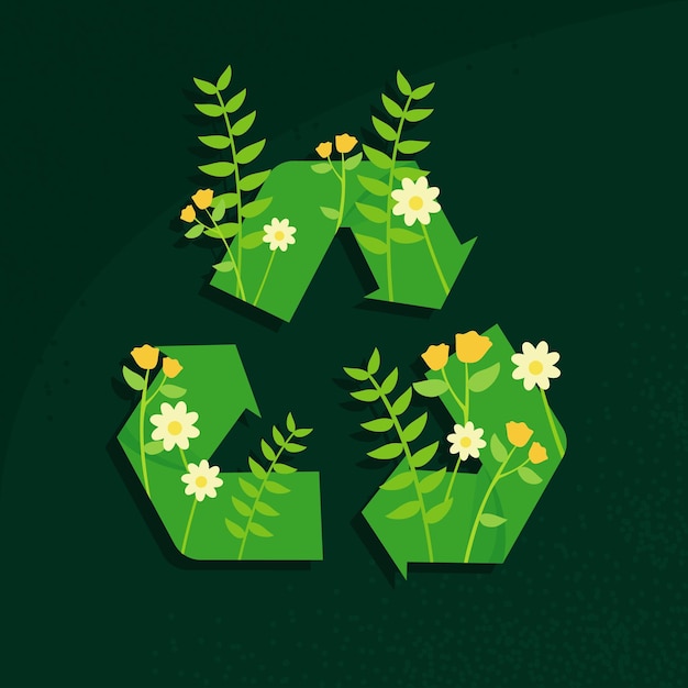 Recycle symbol poster