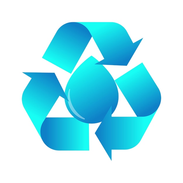 Recycle Water Blue Gradient Style