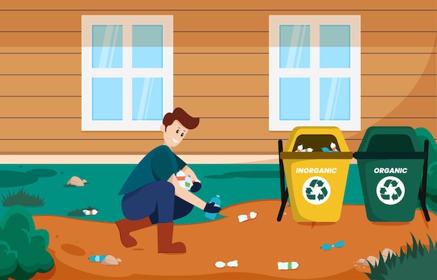 Recycling Activity at Home Illustration