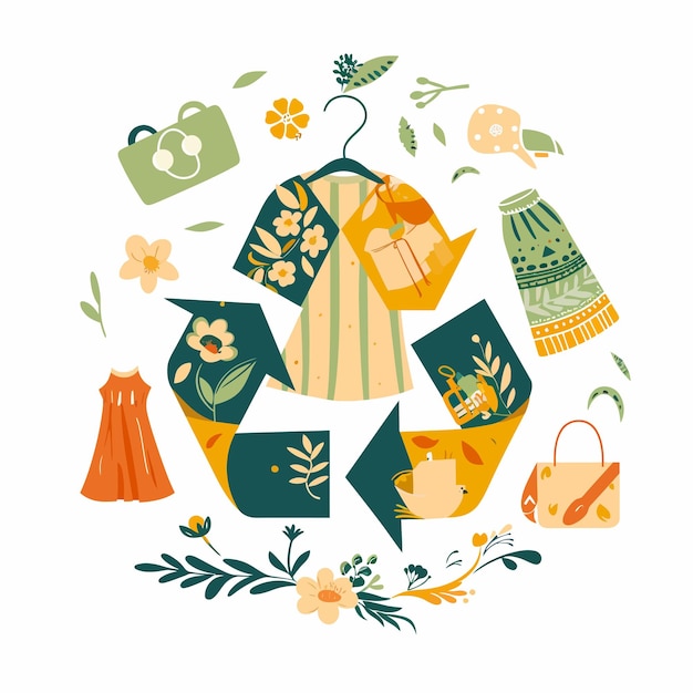 Vector recycling_clothesvector_illustration