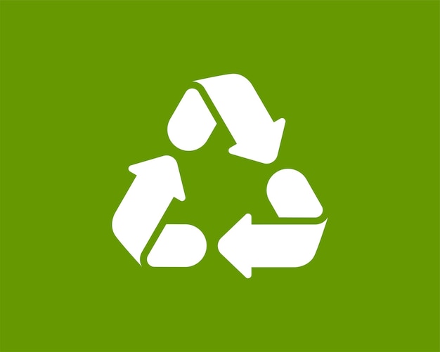 Recycling icon of arrows triangle Eco friendly recycle symbol Vector environment mark