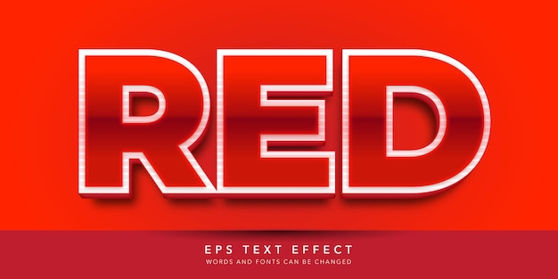 red 3d editable text effect