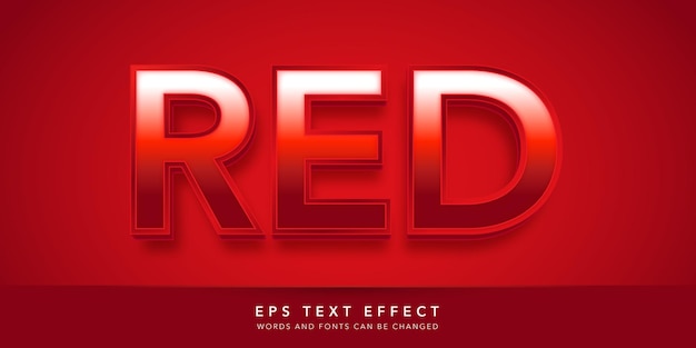 red 3d editable text effect