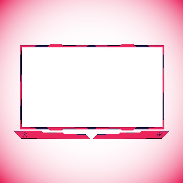 red abstract facecam element design