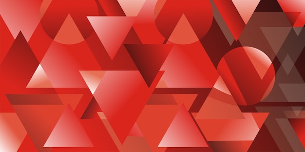 Red abstract geometric background design vector