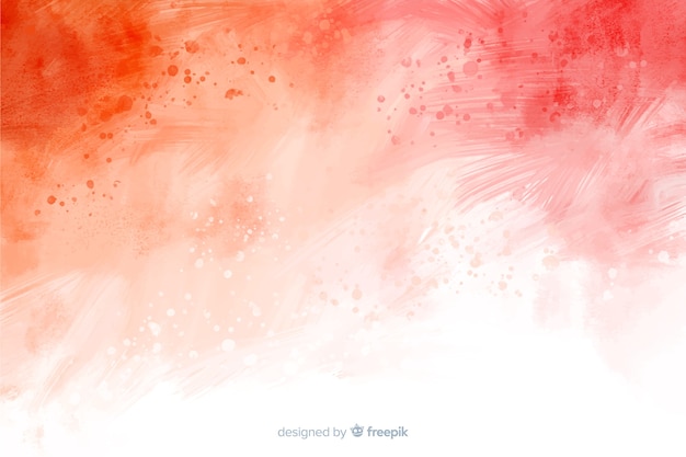 Red abstract hand painted background