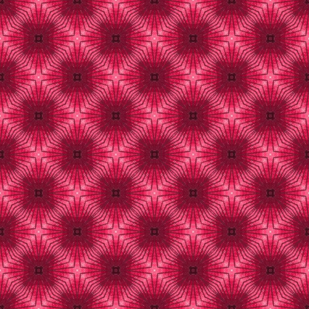 Red abstract star and flower seamless pattern background illustration fabric ethnic decoration