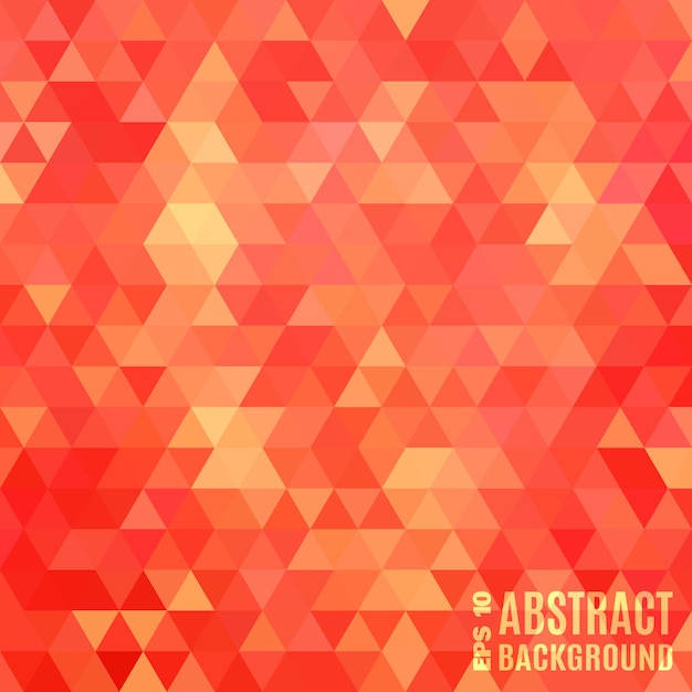 Red abstract vector triangles background