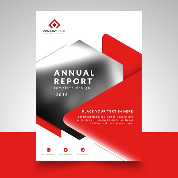 Red annual report template