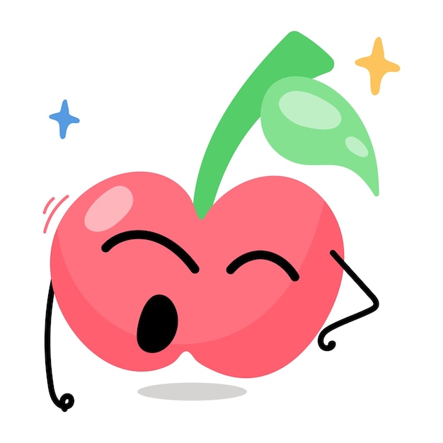 A red apple flat icon