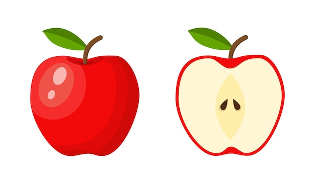 Red apple food icon