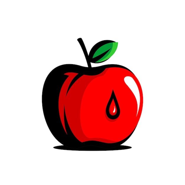 red apple illustration vector