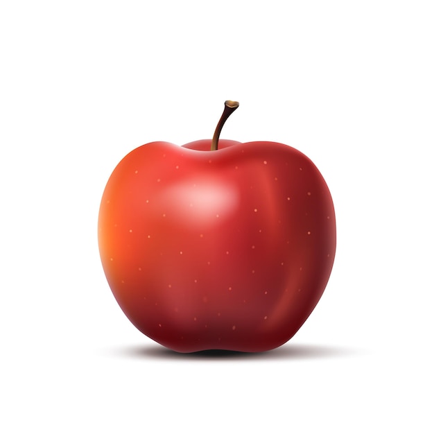 Red apple isolated on white.