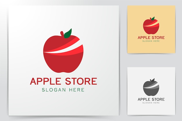 Red Apple Logo Designs Inspiration, Vector Illustration