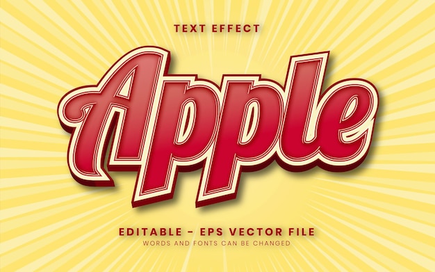 Red Apple text effect