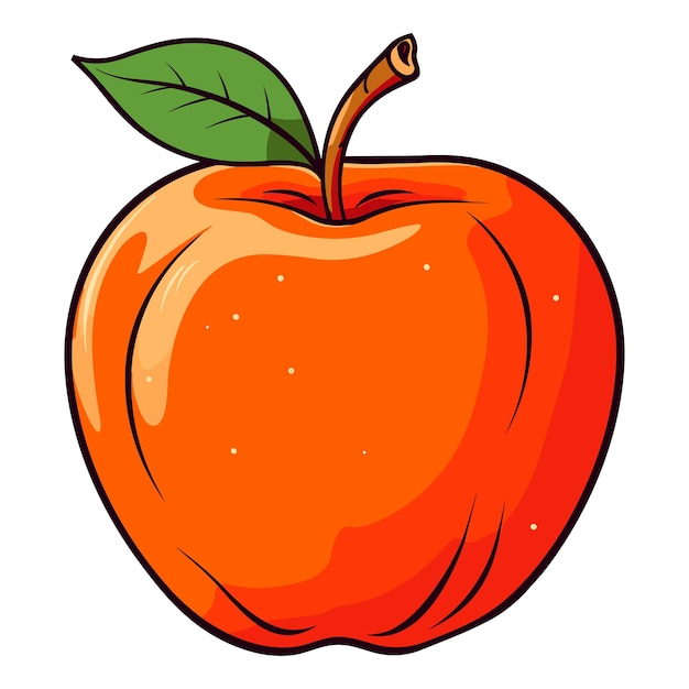 Red apple vector illustration