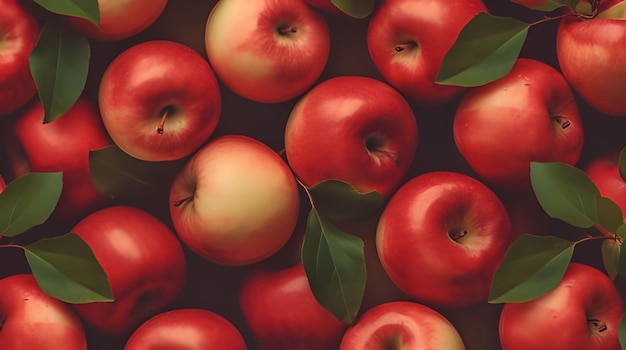 Vector red apples background